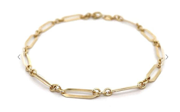 9Ct Yellow Gold Oval Link Bracelet