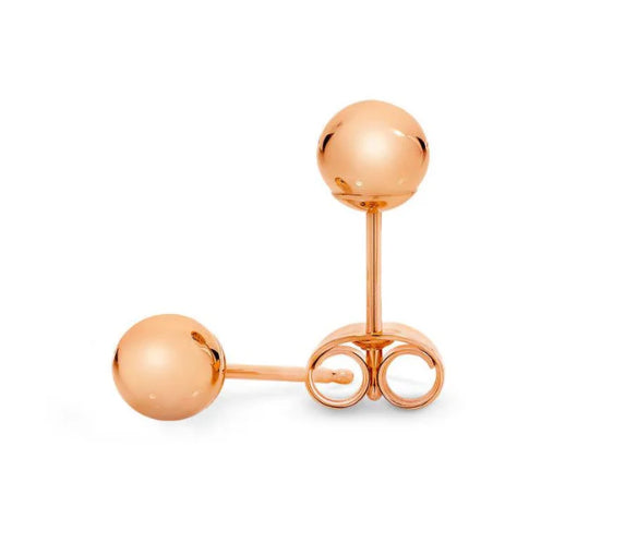 Rose gold ball earrings hotsell