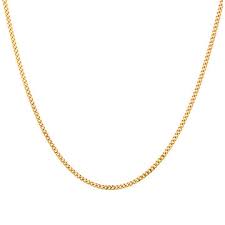 9ct yellow gold curb chain 45cm