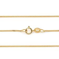 9Ct Yellow Gold Curb Chain 40Cm