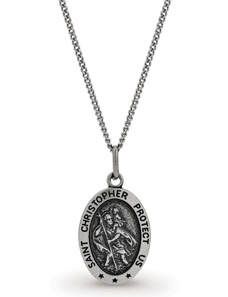 Time for Diamonds Sterling Silver St Christopher Medal & Chain – Time ...