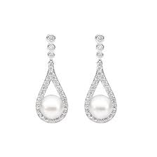 Steling silver pearl drop earrings