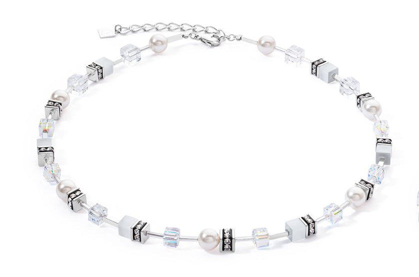 Pearl And Crystal Coeur De Lion Necklace