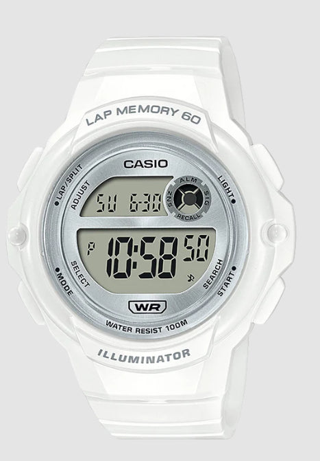 Casio Womans White Digital Watch