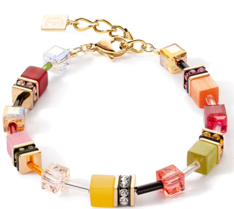 Coeur De Lion Geo-Cube Multi Coloured Bracelet