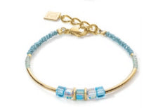 Gold Plated Braclet With Turquoise European Crystals