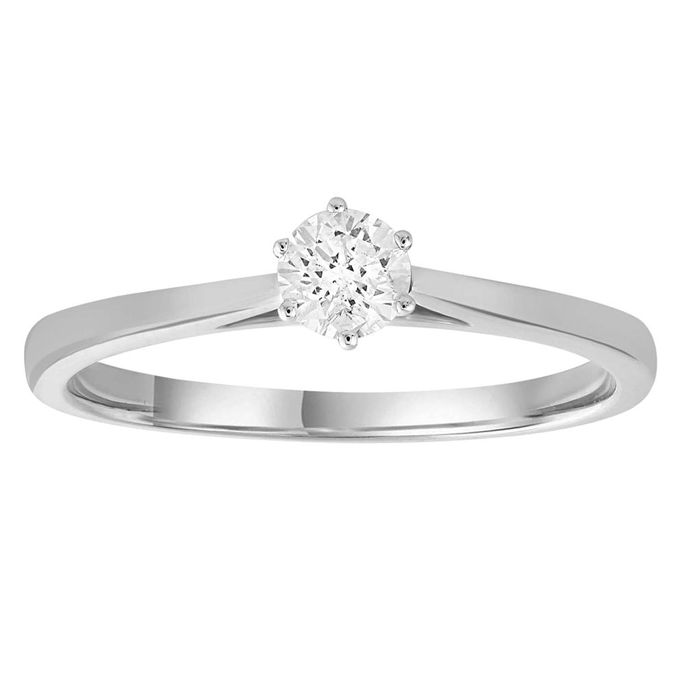 White Gold Diamond Solitaire Ring
