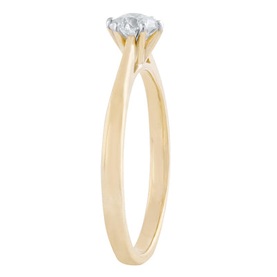 9Ct Yellow Gold Diamond Solitare