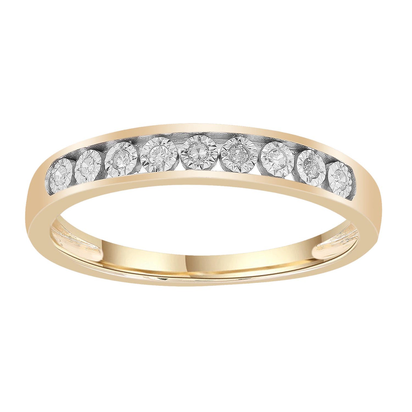 9Ct Yellow Gold And Diamond Ring