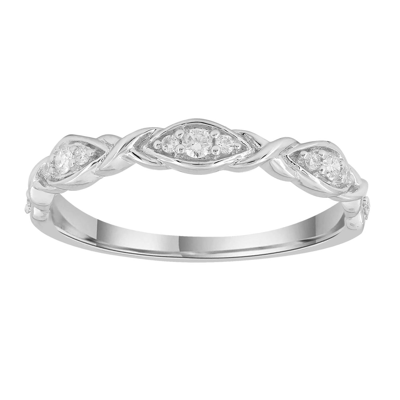 9Ct White Gold Diamond Ring