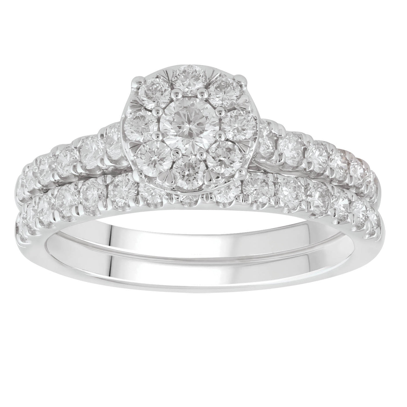 18Ct White Gold Bridal Set