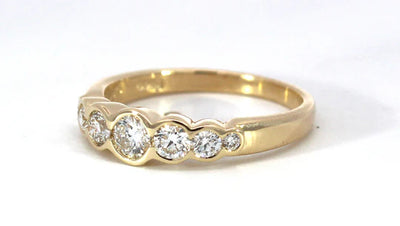 9ct Yellow Gold 5 Diamond Ring