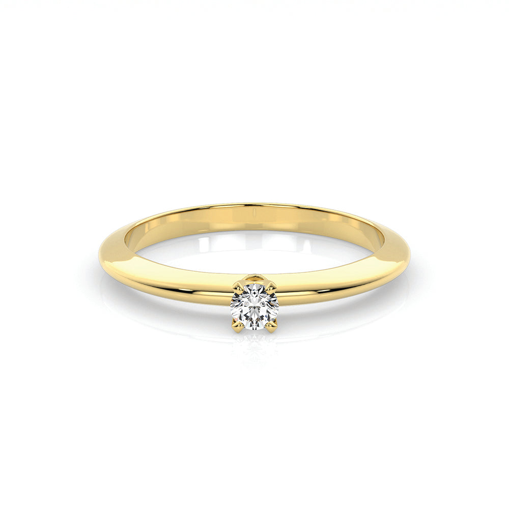 9ct Lab Diamond Solitaire Ring