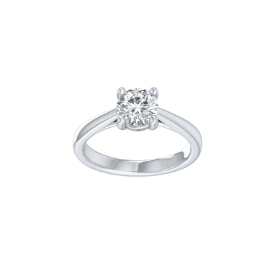 18Ct White Gold Round Brilliant Cut Lab Diamond