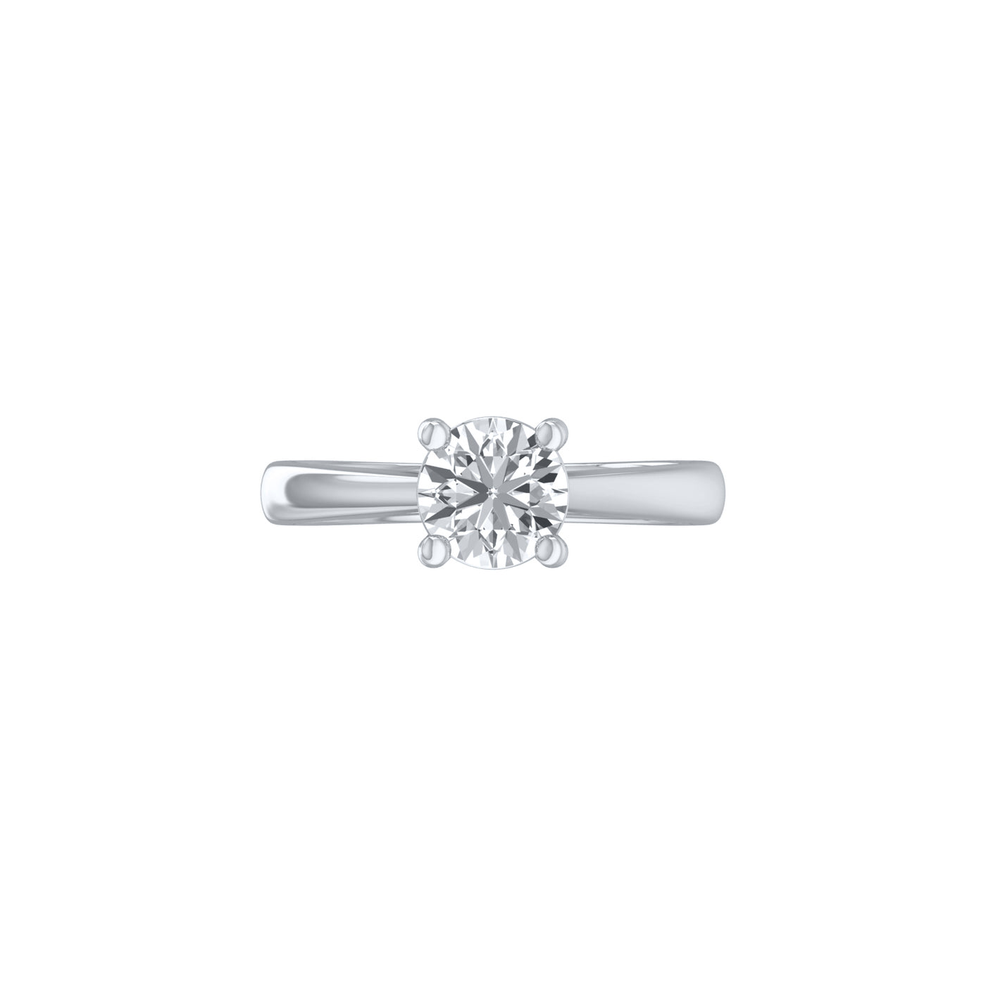 18Ct White Gold Round Brilliant Cut Lab Diamond