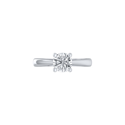 18Ct White Gold Round Brilliant Cut Lab Diamond