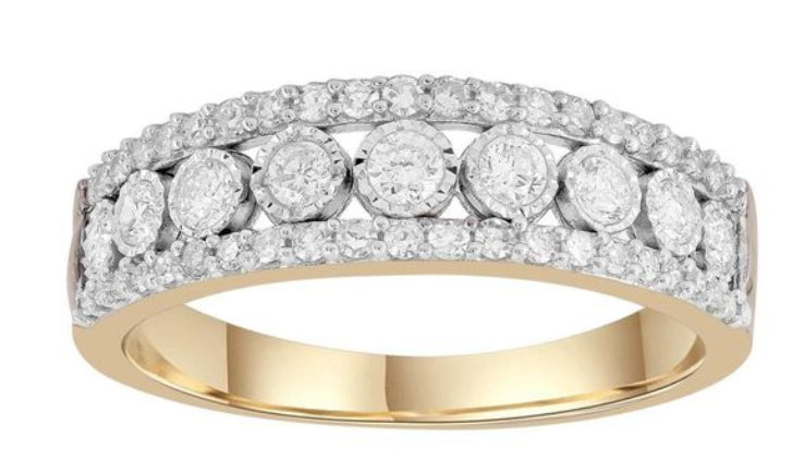 9Ct Yellow Gold Diamond Ring
