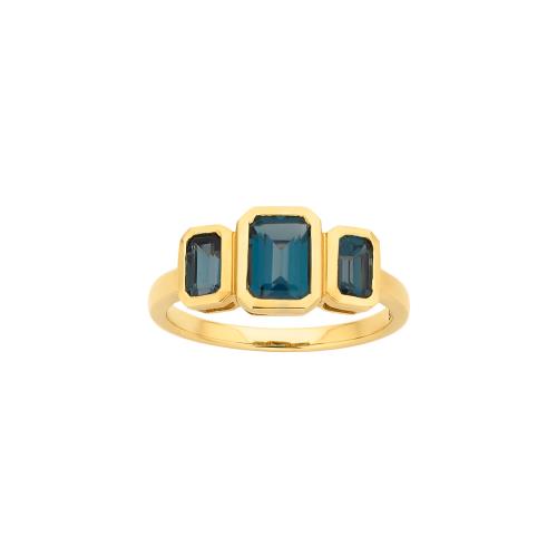 9ct Yellow Gold Blue Topaz Ring