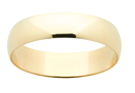 9Ct Yellow Gold 6mm Wide Wedding Ring