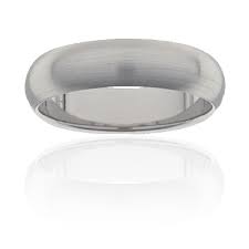 Titanium Sanded Half Round Ring