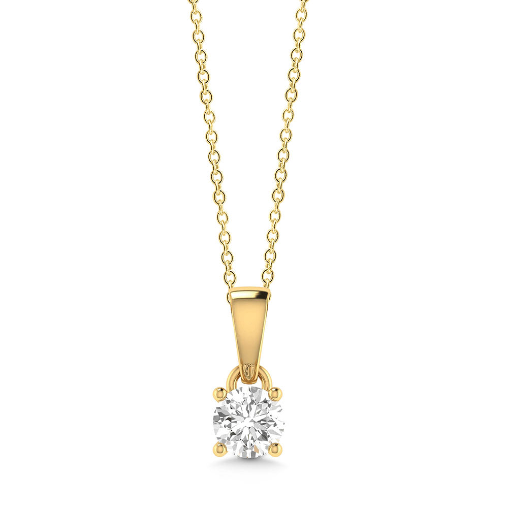 9ct Yellow Gold Diamond Pendant No Chain