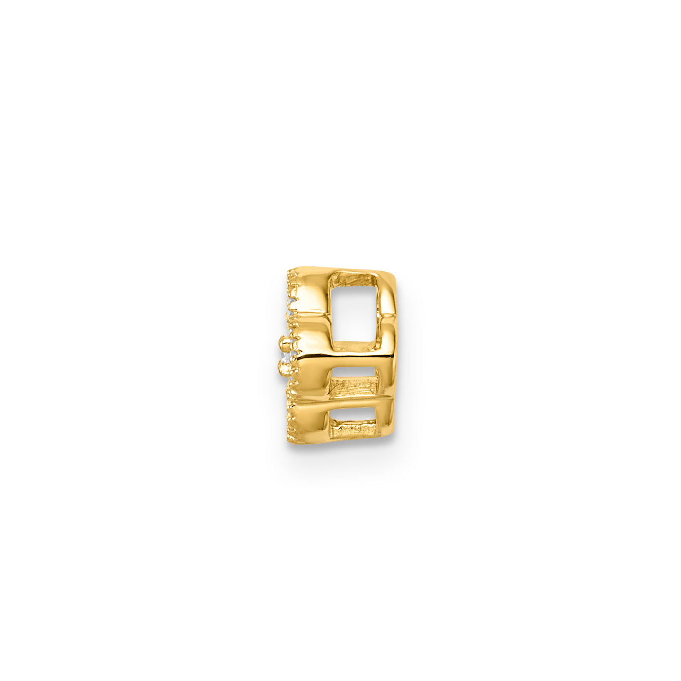 9Ct Yellow Gold And Lab Grown Diamond Flower Pendant