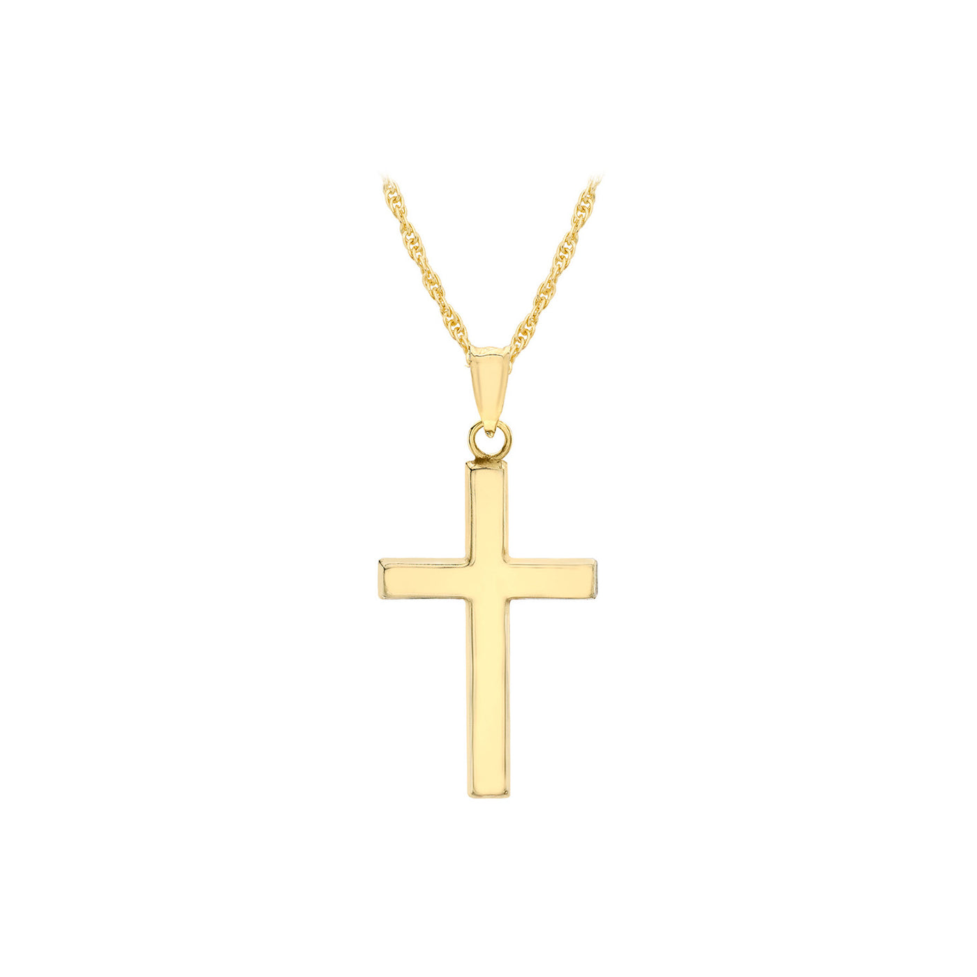 9ct Yellow Gold Cross With 9ct Chain