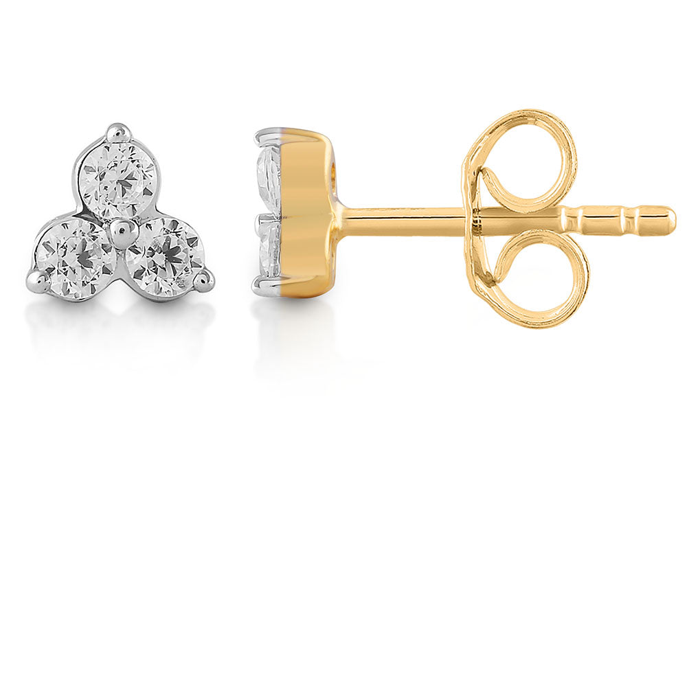 Yellow Gold Diamond Studs