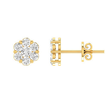 9Ct Yellow Gold Diamond Earrings