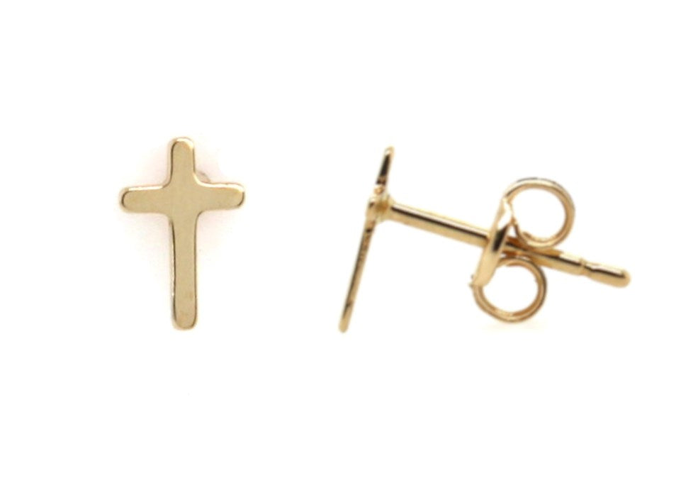 9Ct Yellow Gold Cross Earrings