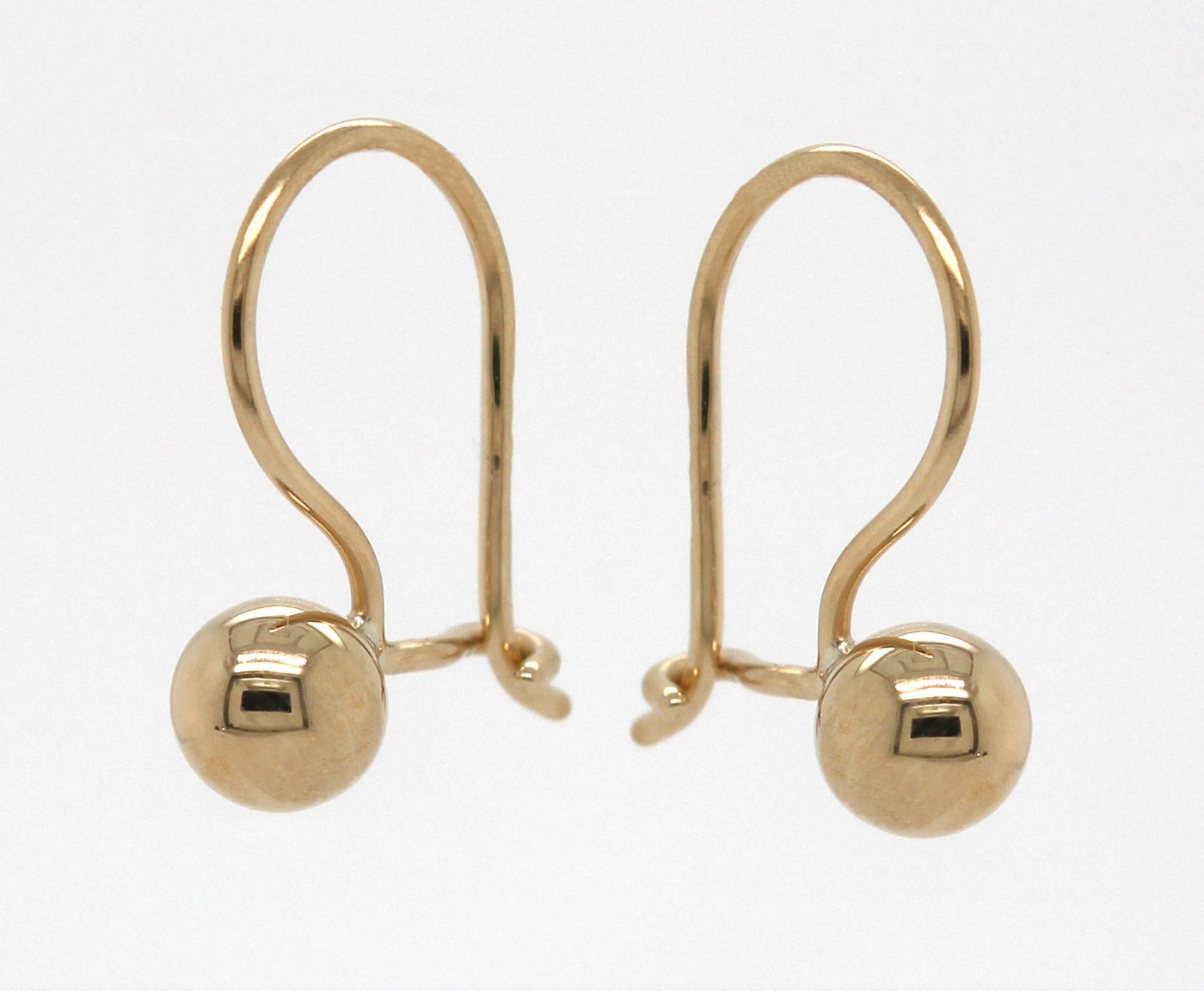 9Ct Yellow Gold Euro Ball Earrings