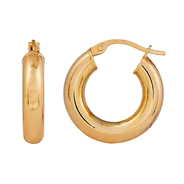 9Ct Yellow Gold Chunky Hoops