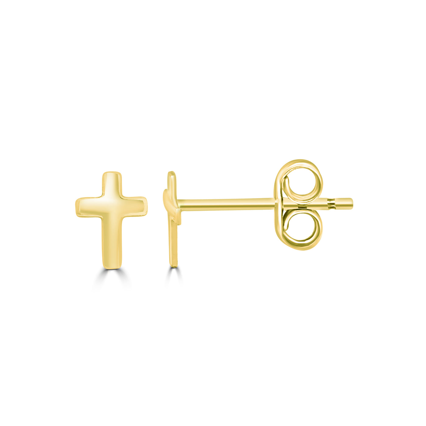 9ct Yellow Gold Cross Earrings