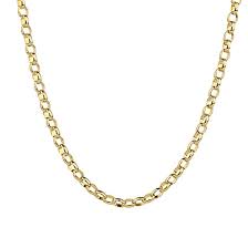 9ct yellow gold oval belcher link chain