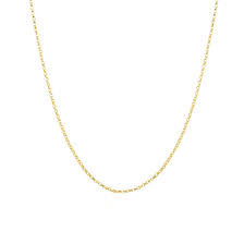 9ct yellow gold round blecher chain 50cm