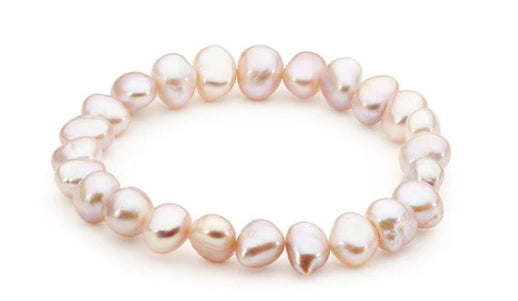 Pink Keshi Freshwater Pearl Elastic Bracelet