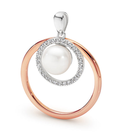 Rose Gold Plated Pearl Pendant