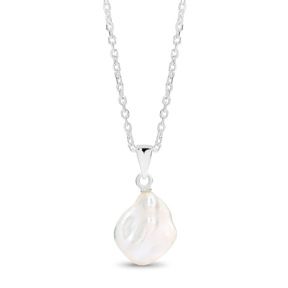 Sterling Silver Keshi Pearl Pendant