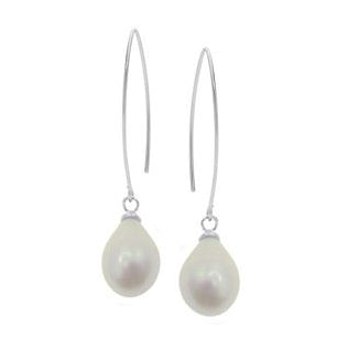 Sterling Silver And Pearl Drop Earrings