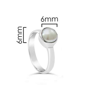 Sterling Silver Pearl Ring