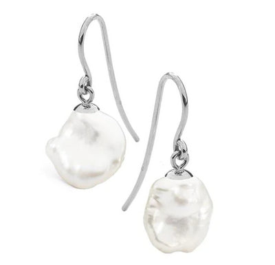 Sterlingf Silver Keishi Pearl Earrings