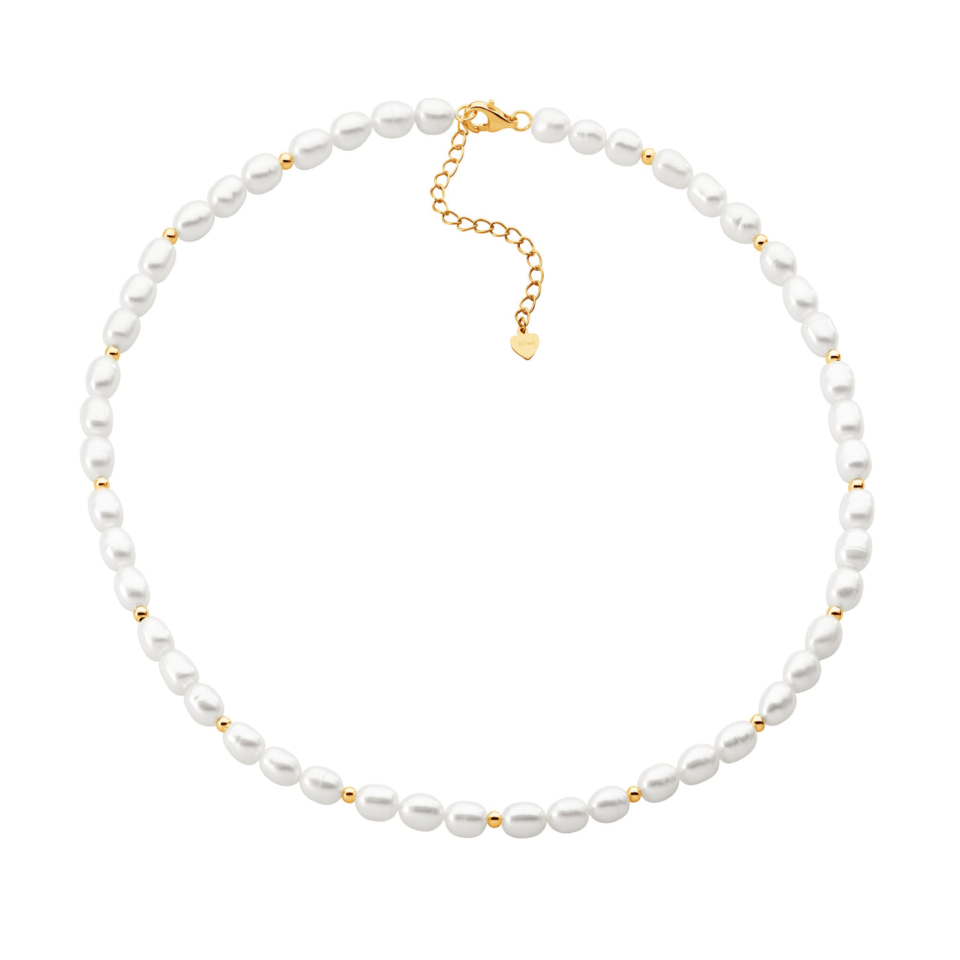 Freshwater Pearls With Sterling Silver Gold Plated Beads