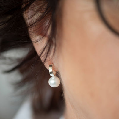 Silver Perle Sterling Silver Double Fwp Stud Earrings