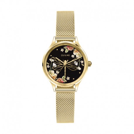 Oui And Me Gold Floral Watch