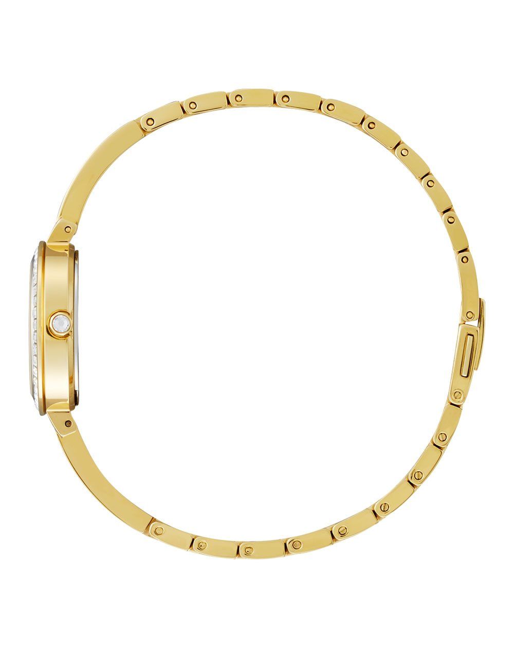 Ladies Gold Crystal Set Eco Drive Watch