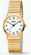 Ladies Boccia Gold On Titanium With Expanding Strap Watch