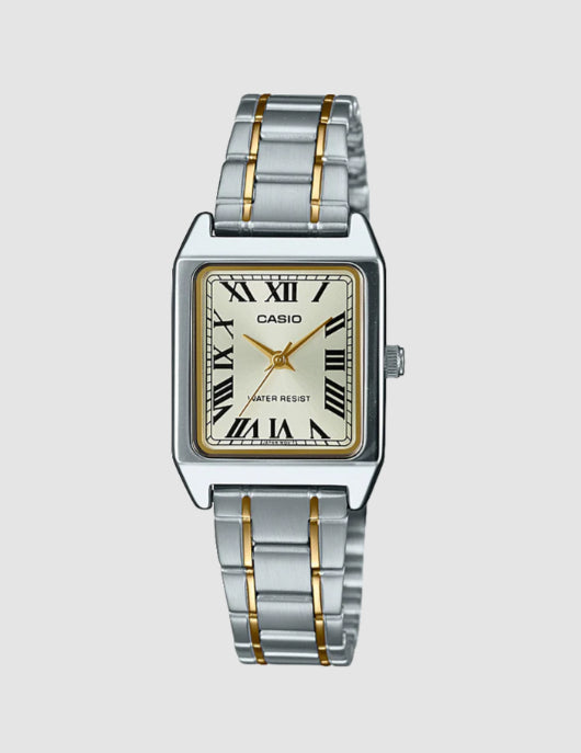 Ladies Casio Two Tone Square Faced Watch