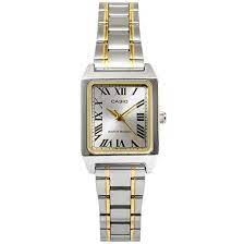 Ladies Casio Two Tone Square Faced Watch