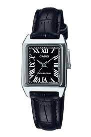 Ladies Casio Square Faced Watch With Leather Strap