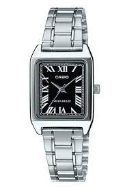 Ladies Casio Square Black Face Watch